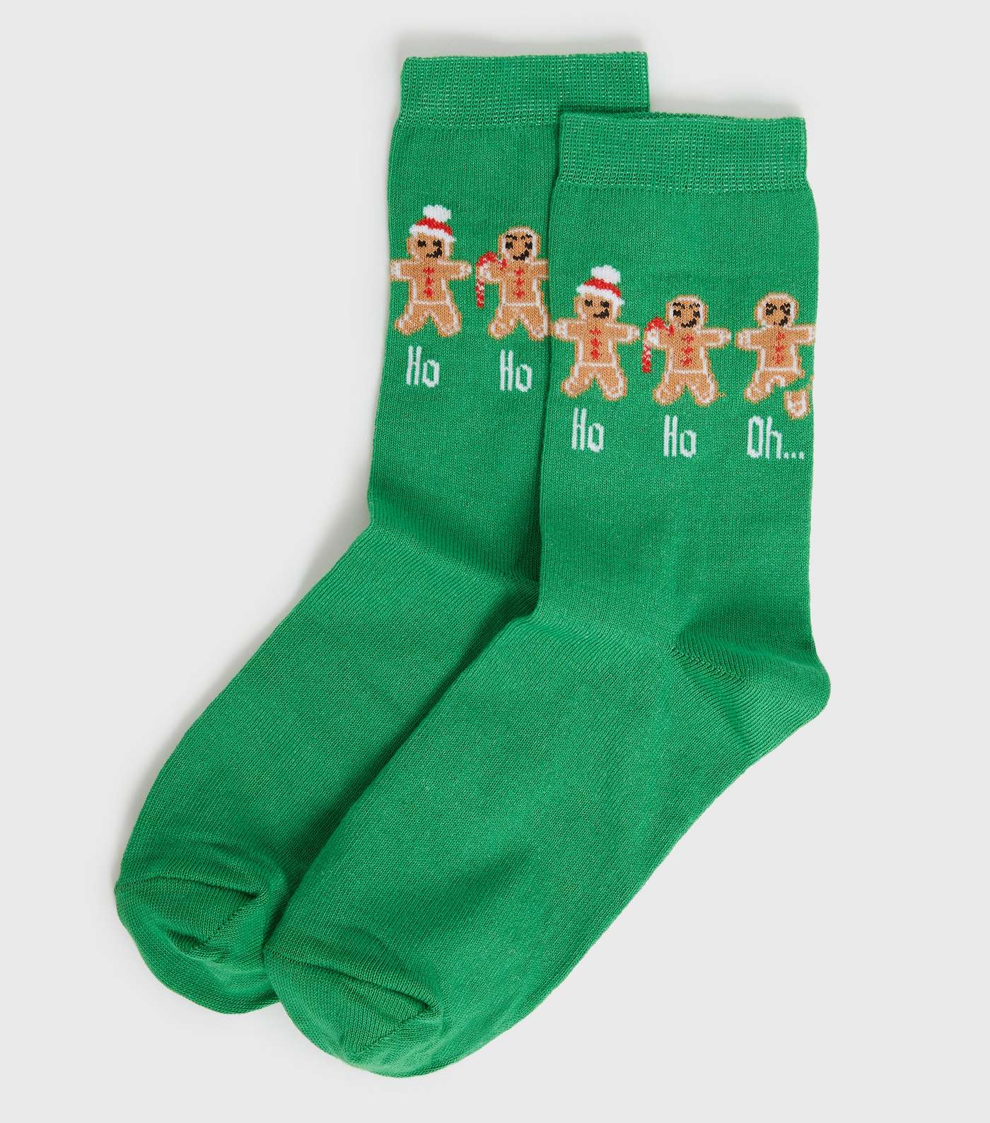 Green Christmas Gingerbread Socks Image 2