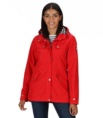 red waterproof coat