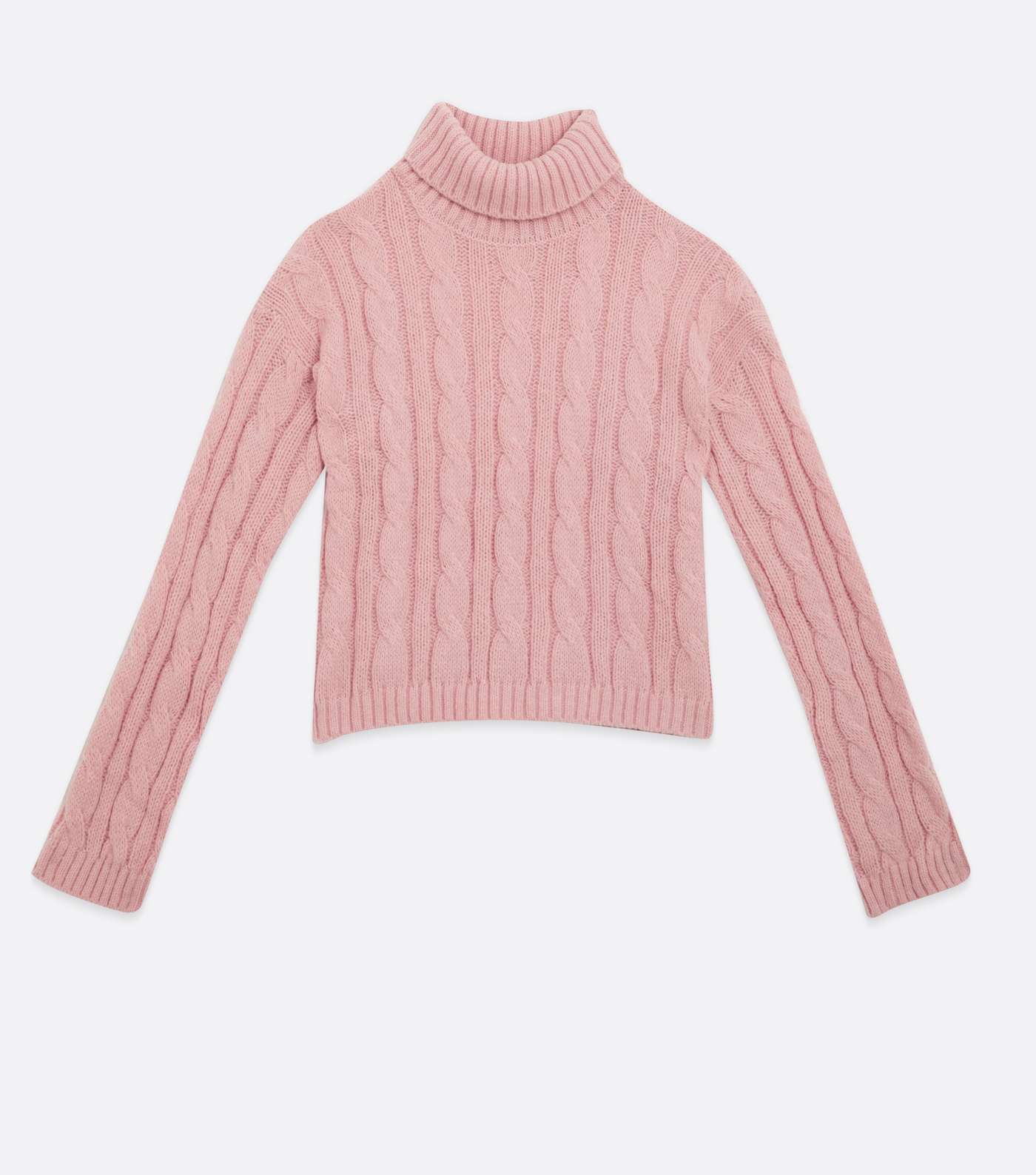 Pink Vanilla Pink Cable Knit Roll Neck Jumper Image 5