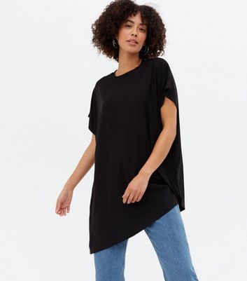 black fine knit top