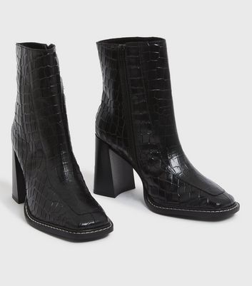 New look cheap croc ankle boots