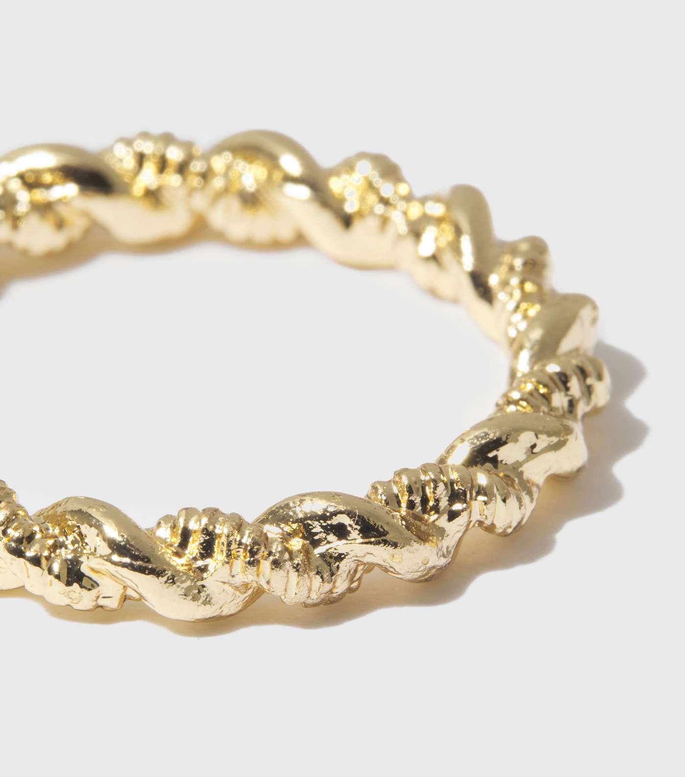 Gold Textured Twist Ring Image 2