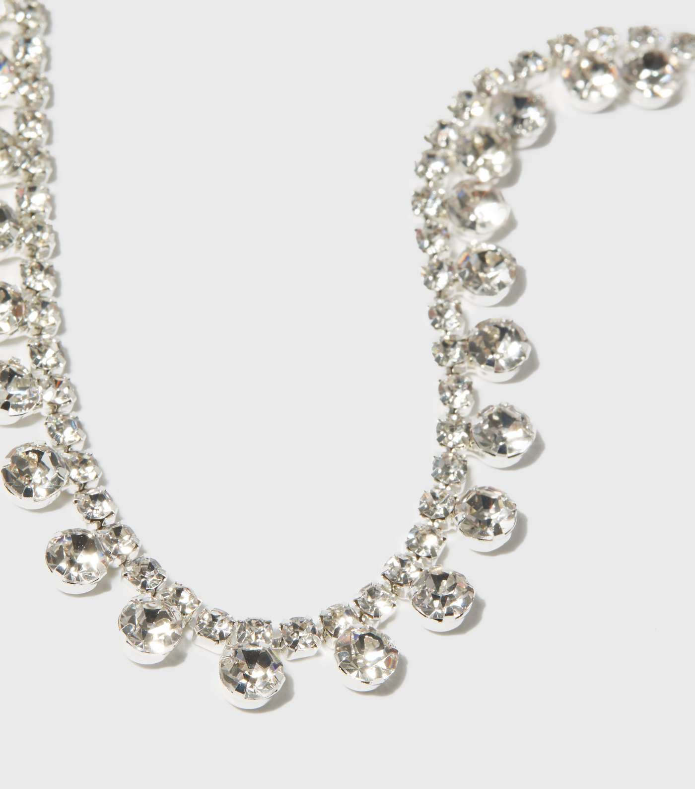 Silver Diamanté Charm Necklace Image 2