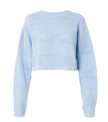 Light blue cropped clearance jumper