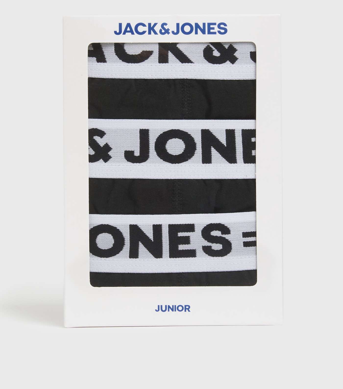 Jack & Jones Junior 3 Pack Black Logo Boxers