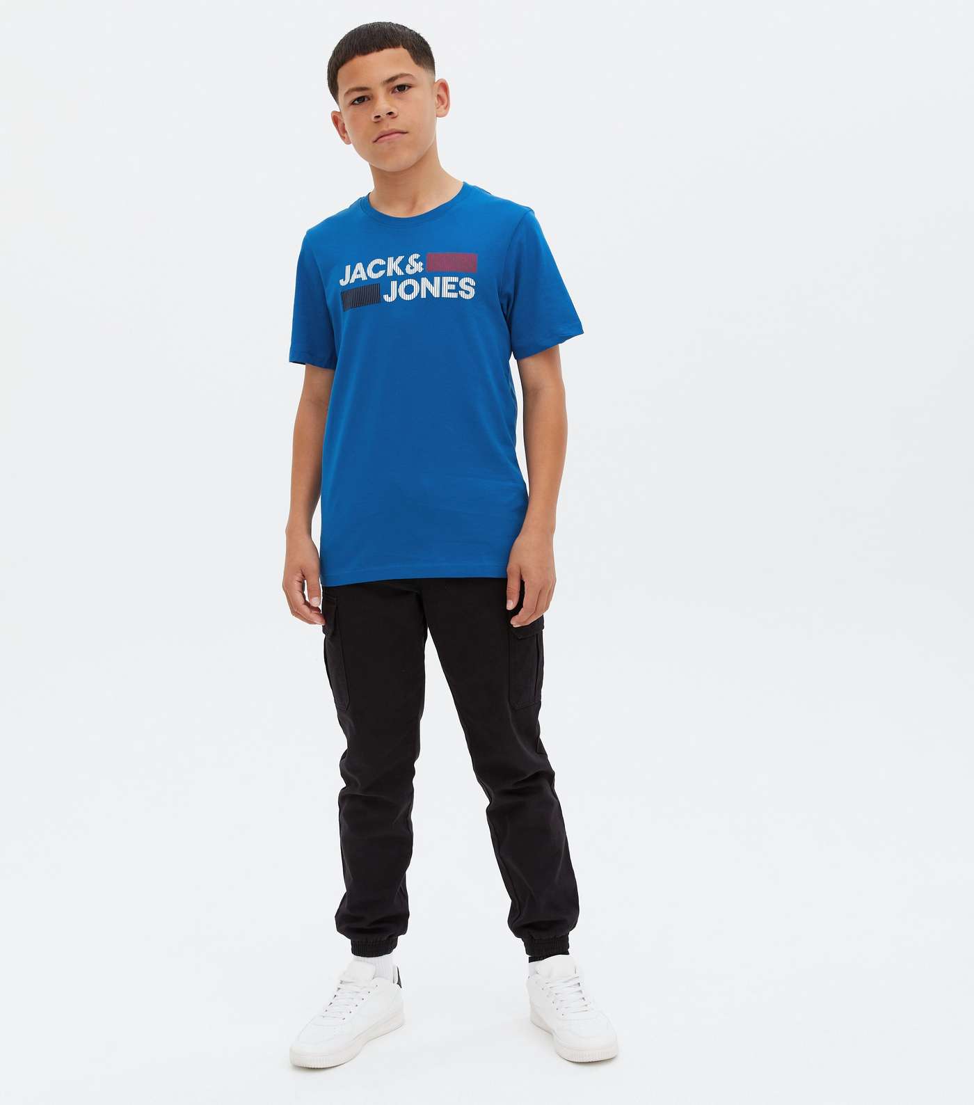 Jack & Jones Junior Bright Blue Logo T-Shirt Image 3
