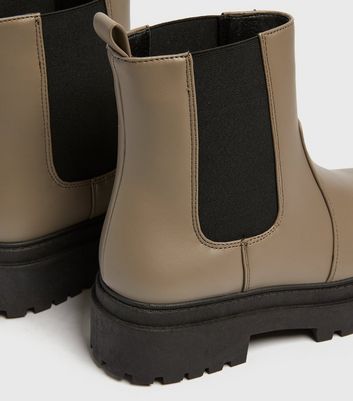 shop for Light Brown High Ankle Chunky Chelsea Boots New Look Vegan at Shopo
