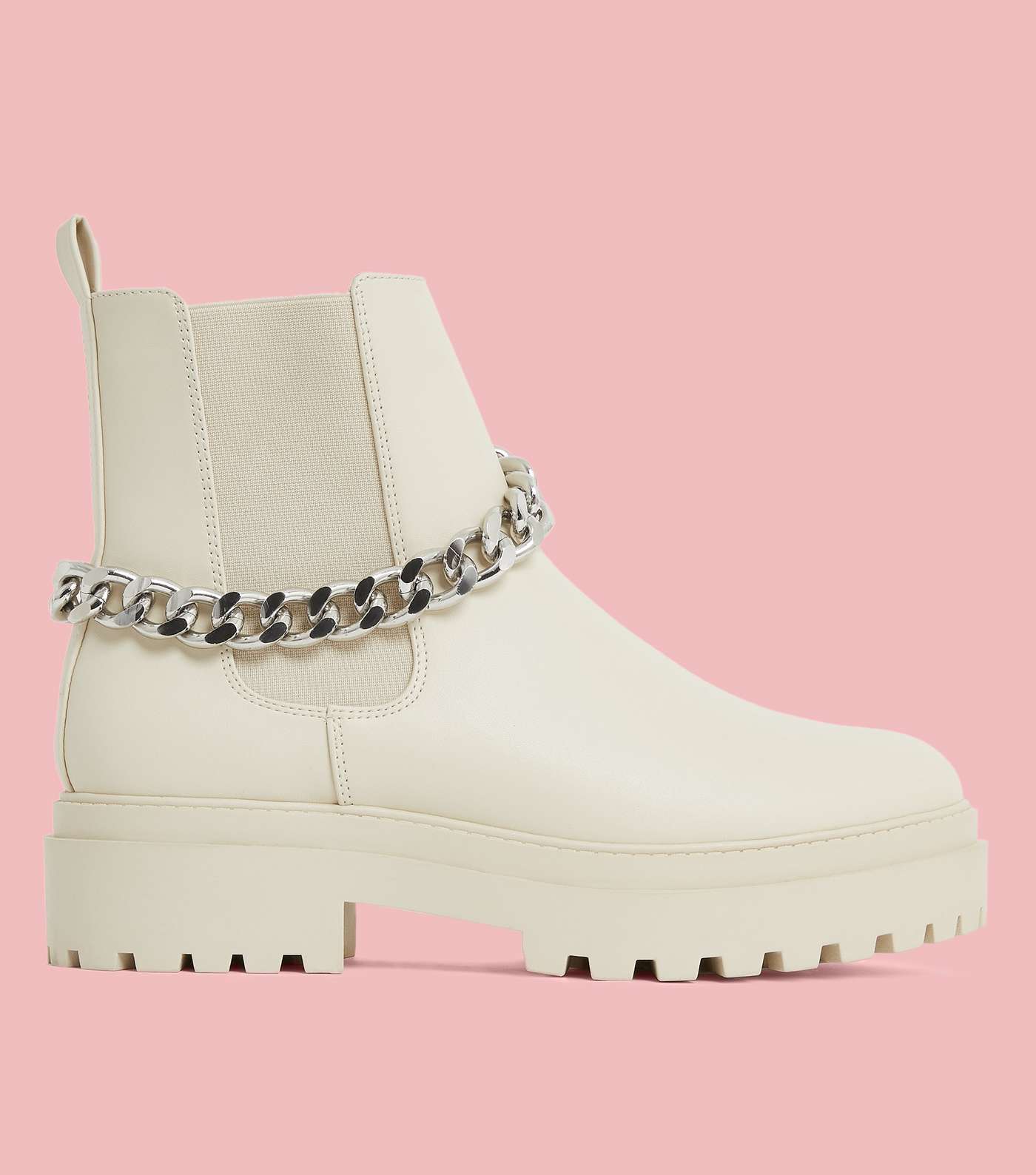 Karate Off White Chain Boots