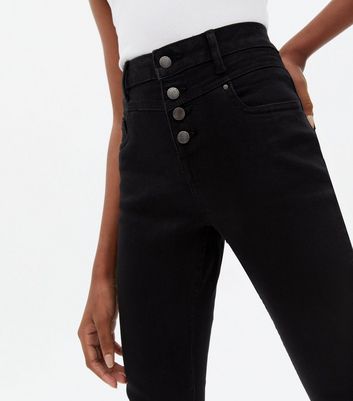 High waisted jeans store with 4 buttons