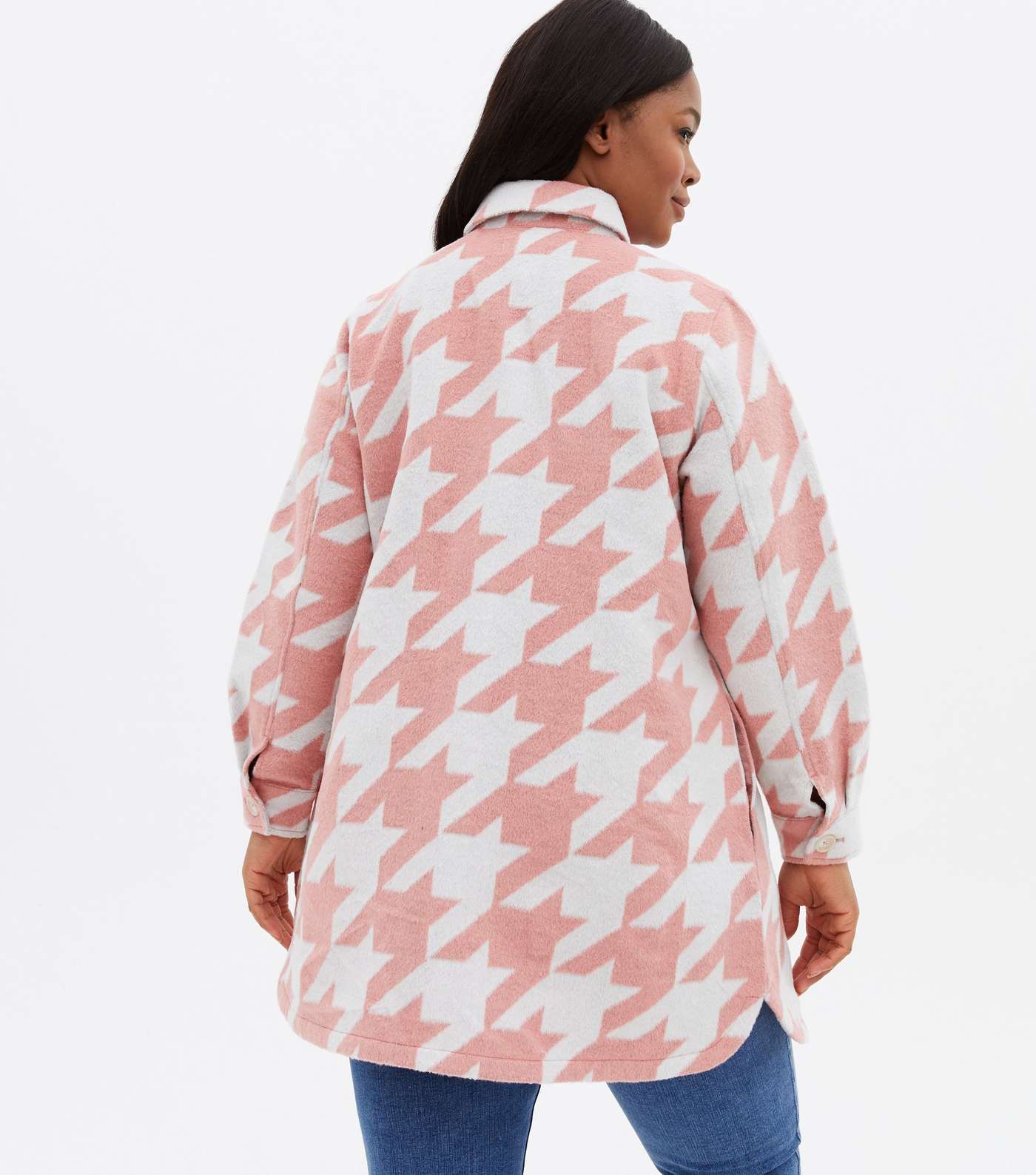 Curves Pink Dogtooth Shacket Image 4