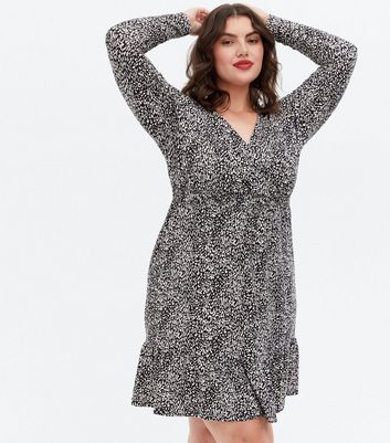 New look curve clearance leopard print dress