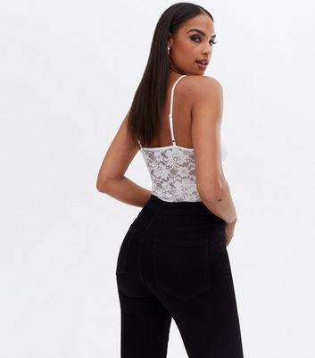 White lace bodysuit store new look