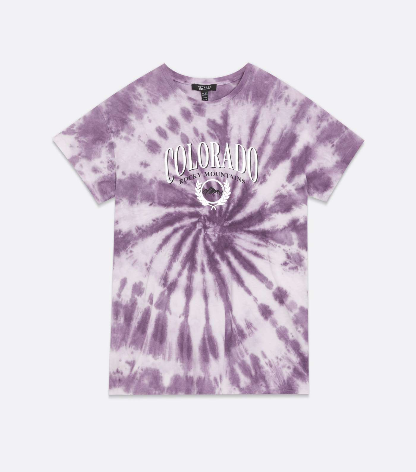 Girls Lilac Tie Dye Colorado Logo Long T-Shirt Image 5