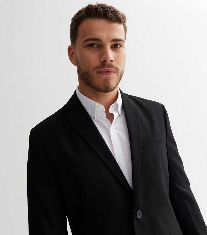 SLIM FIT SUIT JACKET - Black