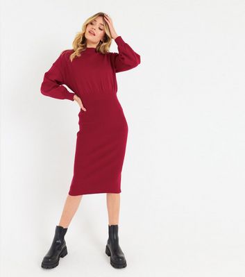 new look burgundy dress