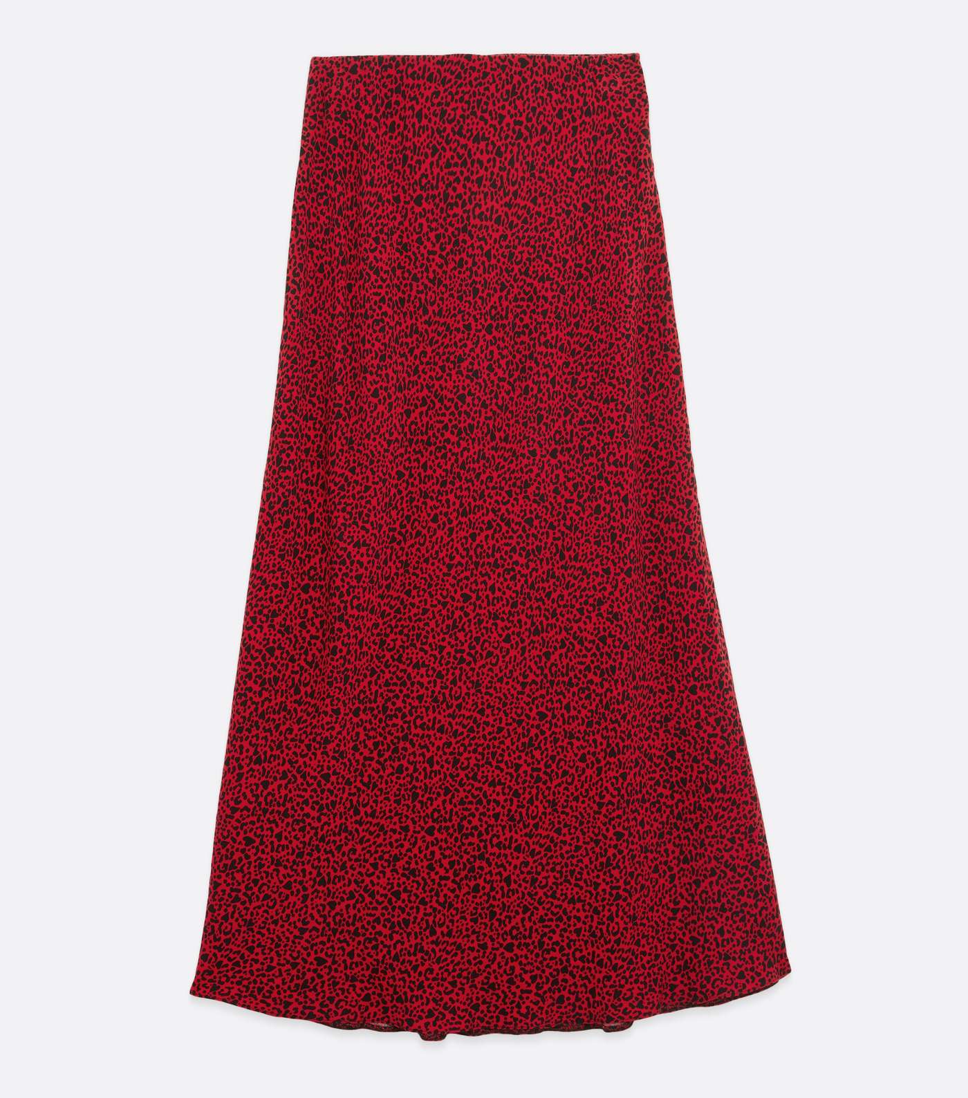Red Leopard Print Midi Skirt Image 5