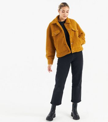 mustard teddy jacket