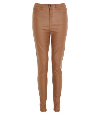 Quiz leather look trousers hotsell