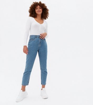 mom jeans low ankle