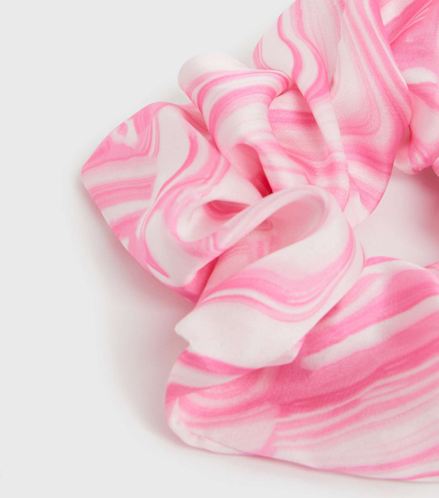 Pink Marble Swirl Scrunchie Image 2