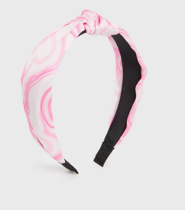 Pink Marble Swirl Knot Headband | New Look Pink Marble Swirl Knot Headband | New Look