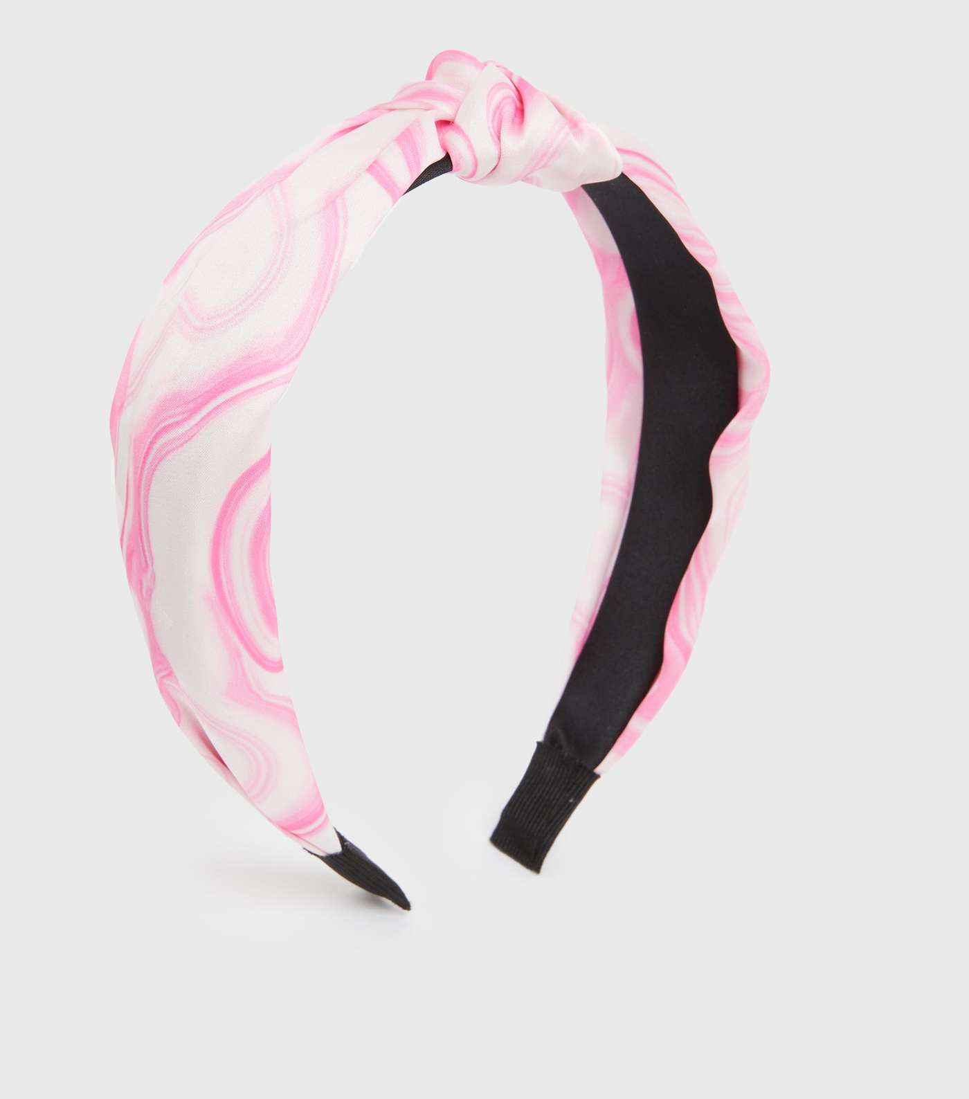 Pink Marble Swirl Knot Headband