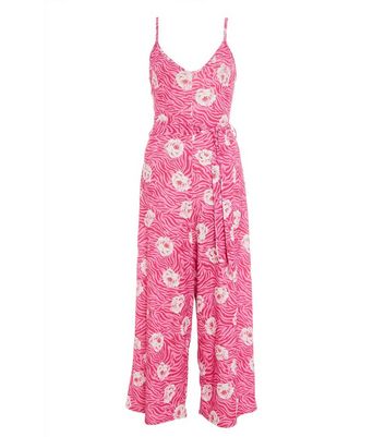 quiz pink floral jumpsuit