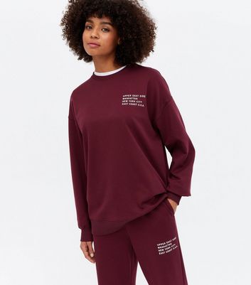 burgundy sweatshirt womens