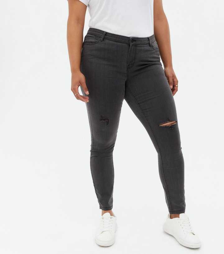 ripped black jeggings