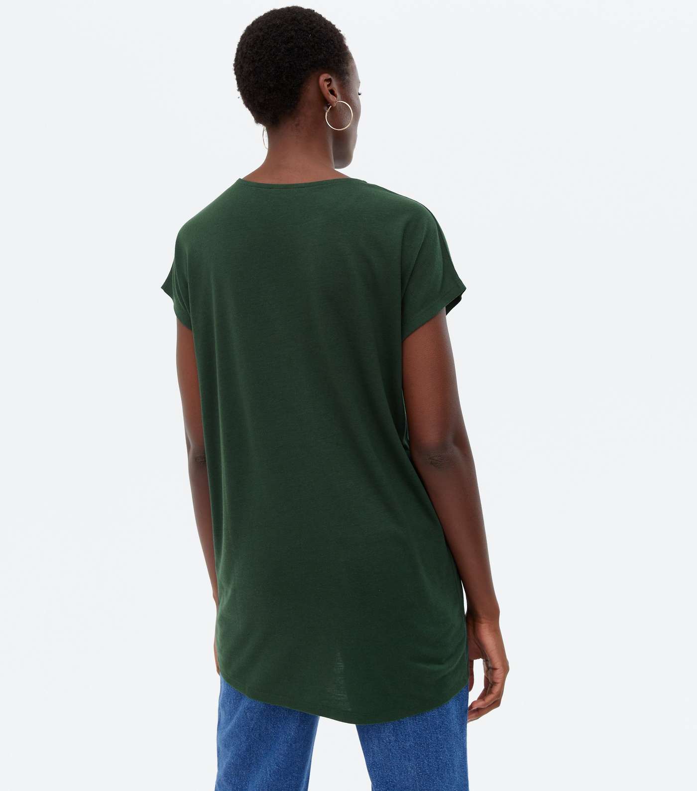 Tall 3 Pack Green White and Grey Relaxed Crew T-Shirts Image 4