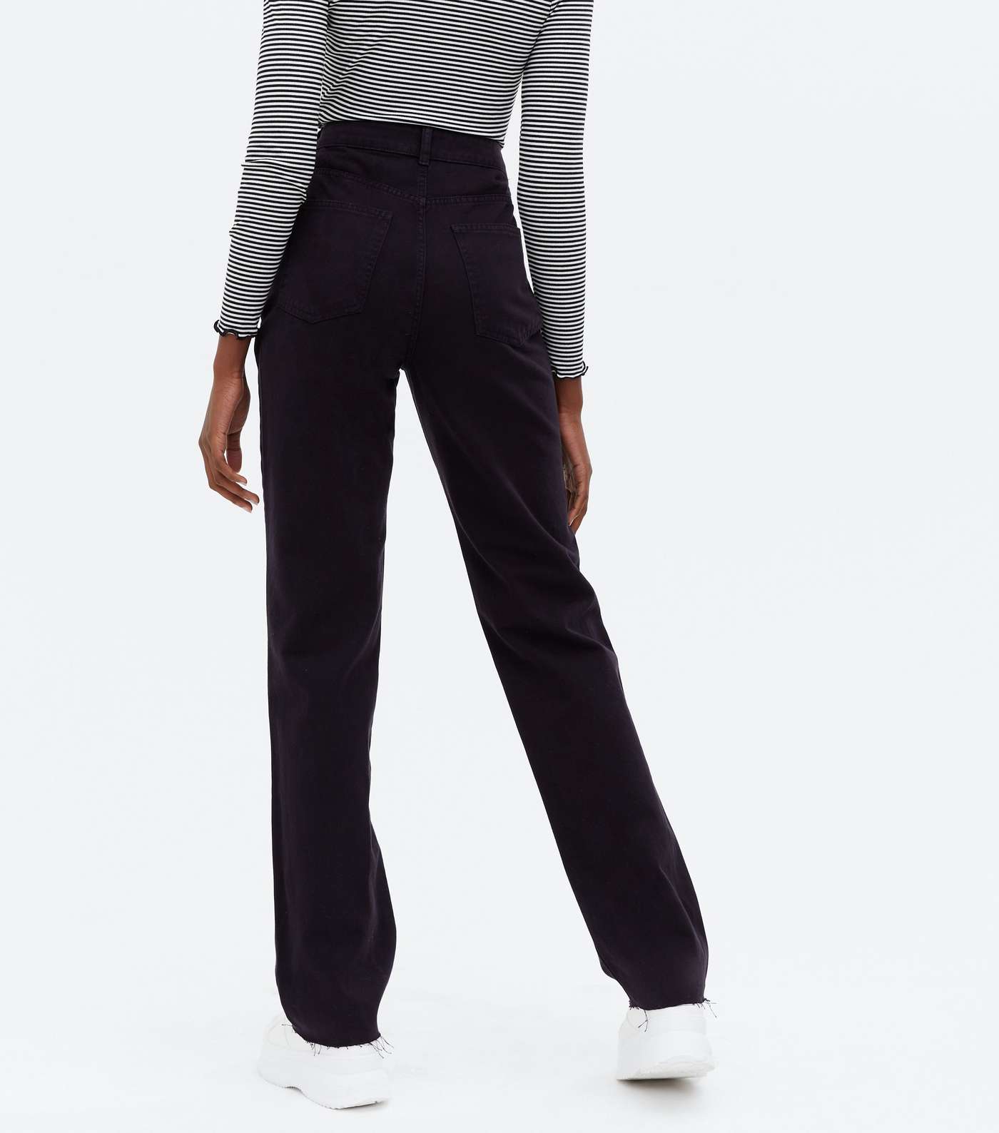 Tall Black Full Length Anica Straight Leg Jeans Image 4