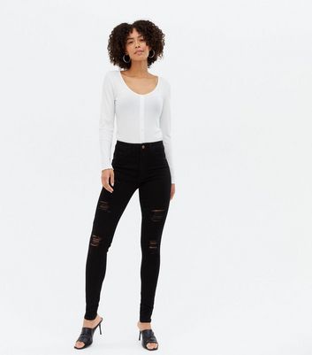 tall black skinny jeans women