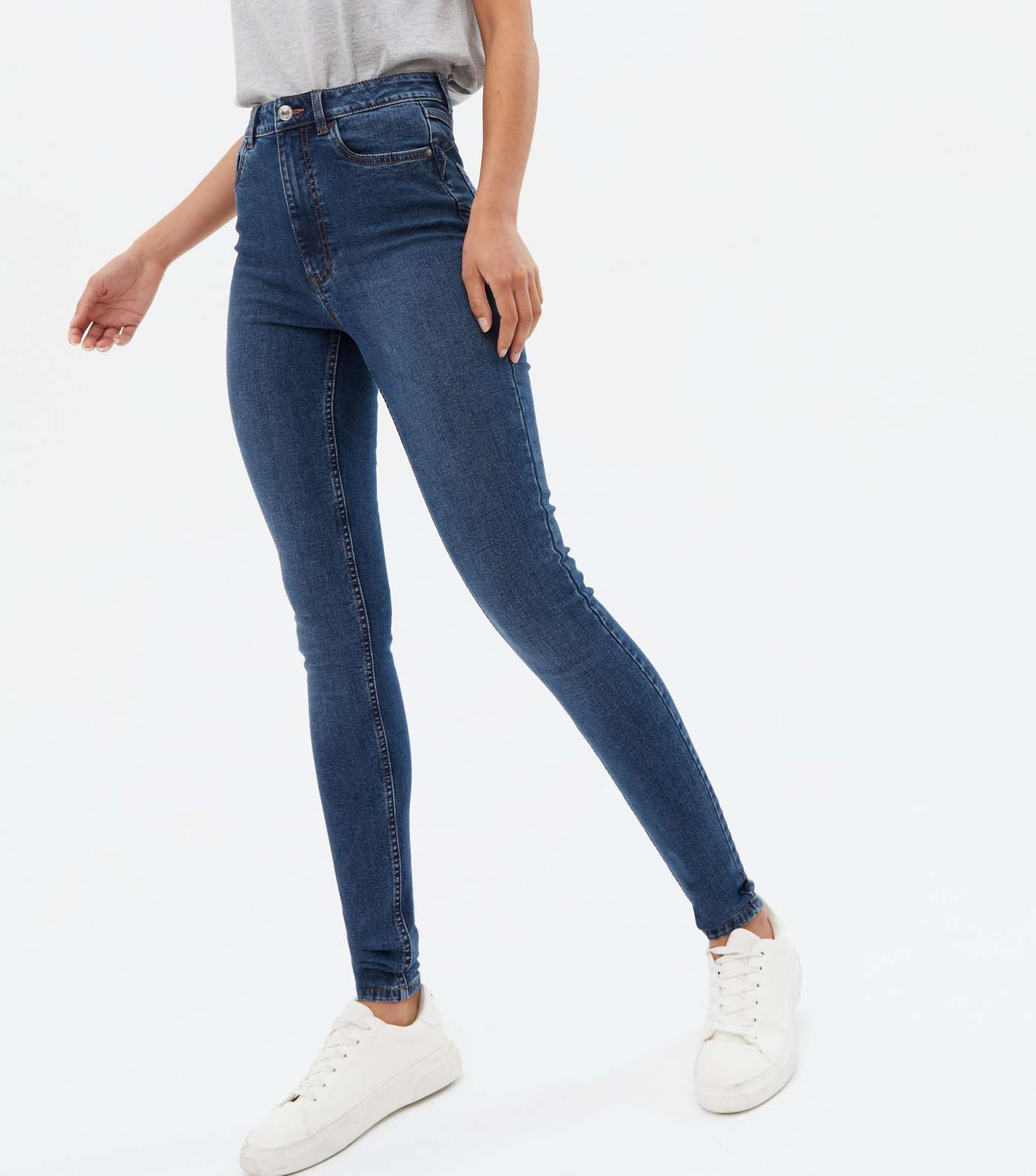 Tall Indigo 'Lift & Shape' Jenna Skinny Jeans Image 2