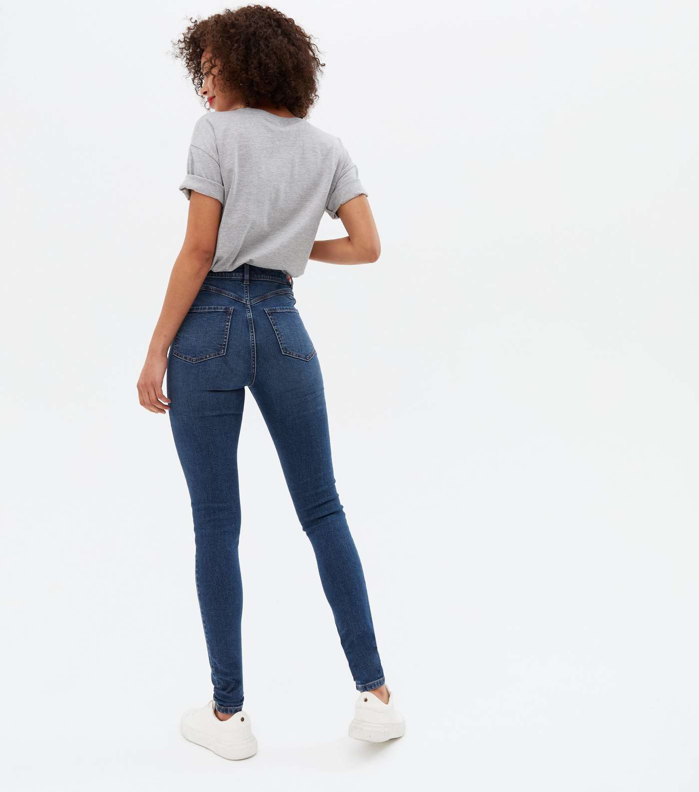 Tall Indigo 'Lift & Shape' Jenna Skinny Jeans Image 4