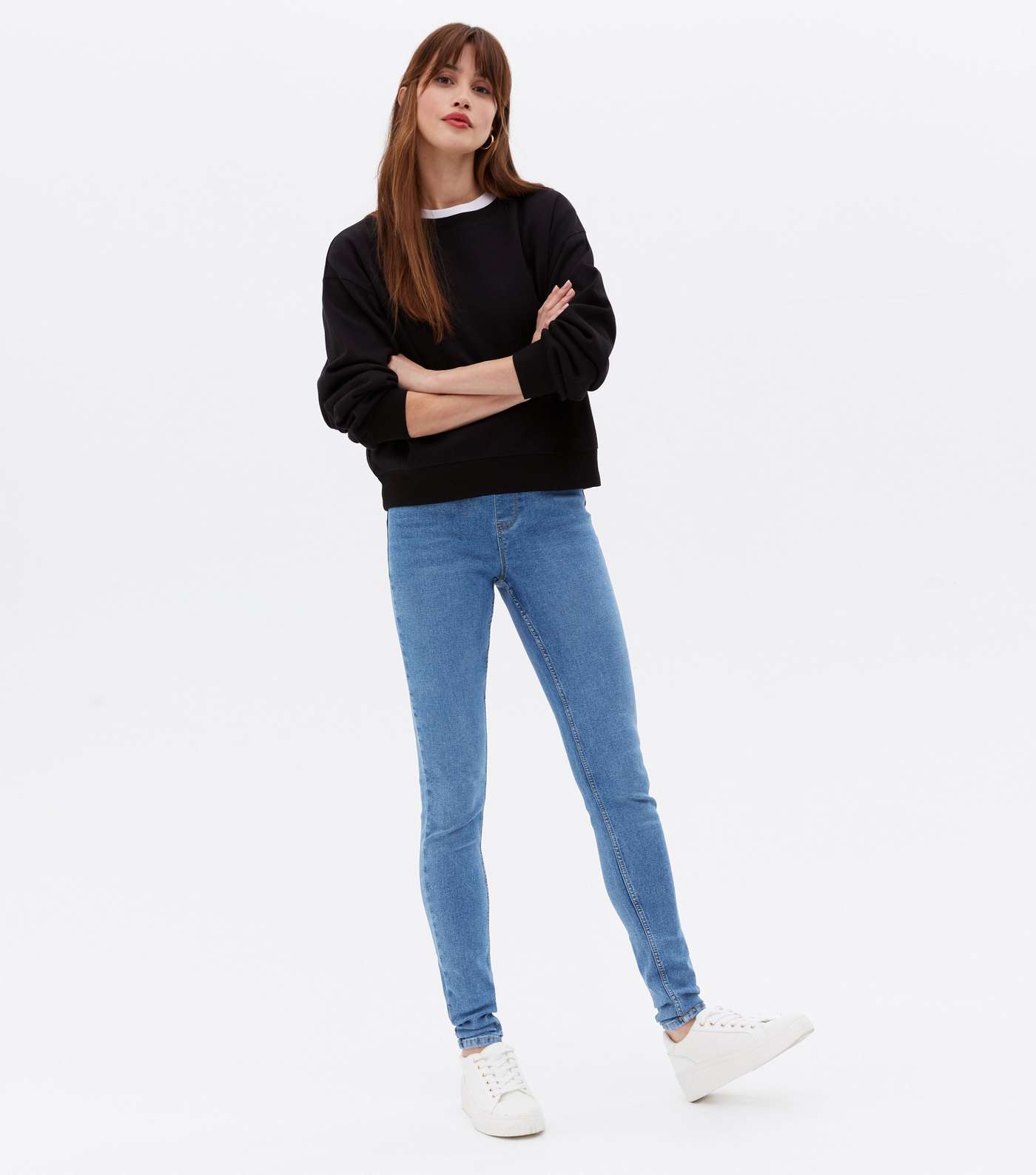 Tall Blue Mid Rise ‘Lift & Shape’ Extra Long Emilee Jeggings