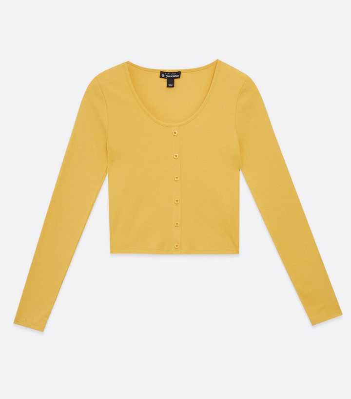 girls long sleeve yellow top