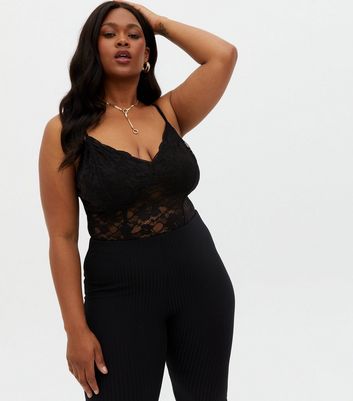 black lace bodysuit plus size