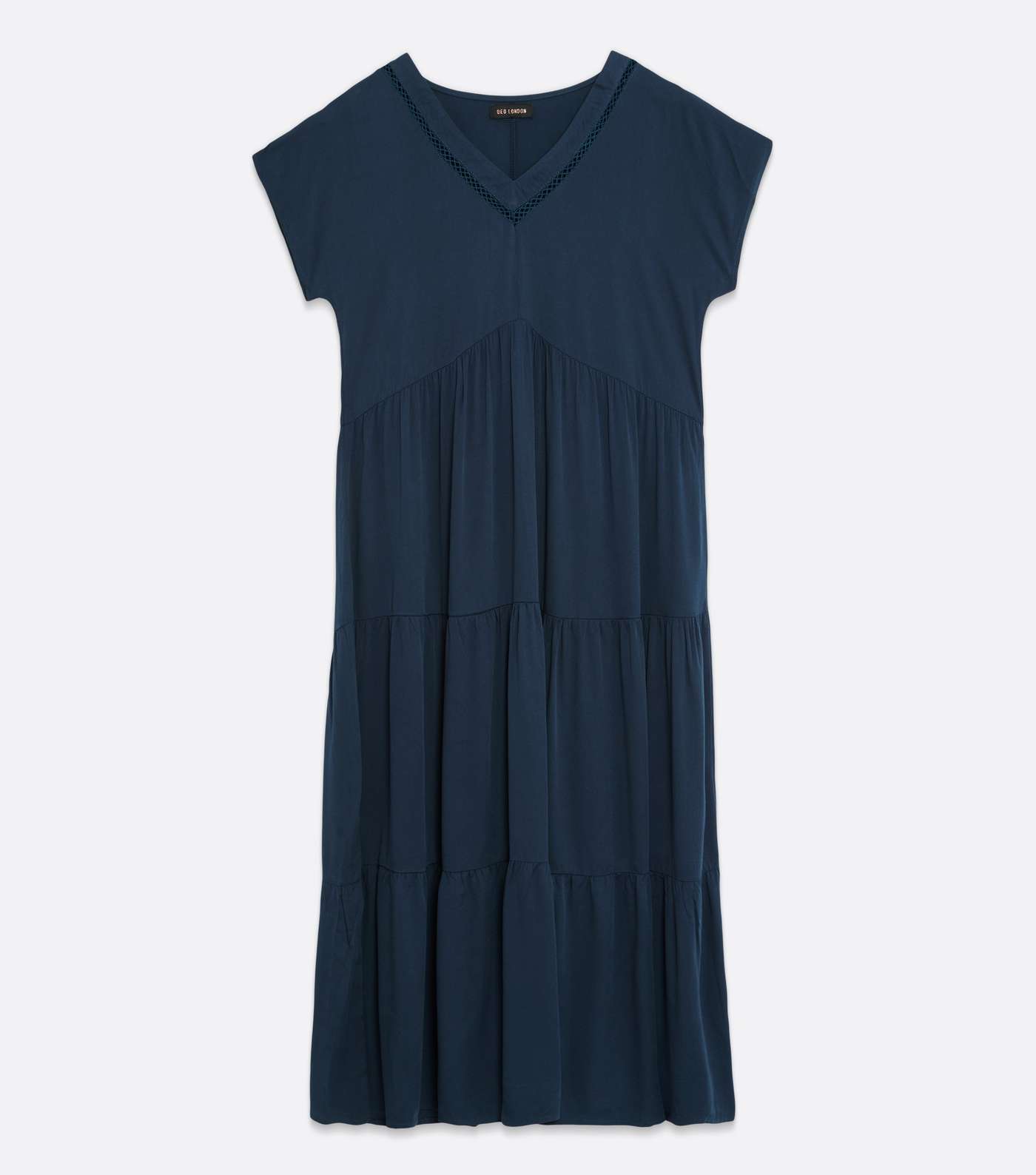 Blue Vanilla Navy Tiered Midi Dress Image 5