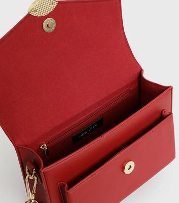 Red clutch discount bag new look