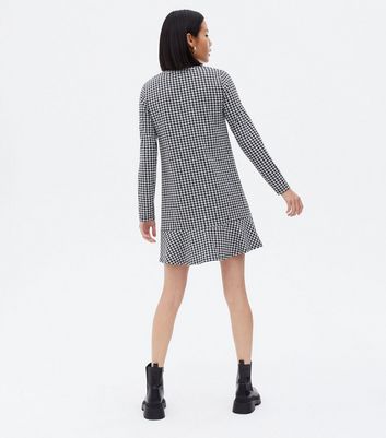 houndstooth shift dress