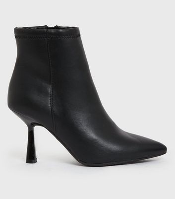 black sock boots 2 inch heel