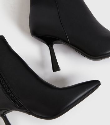 pointed leather sock boots