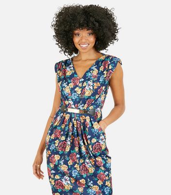mela navy floral dress