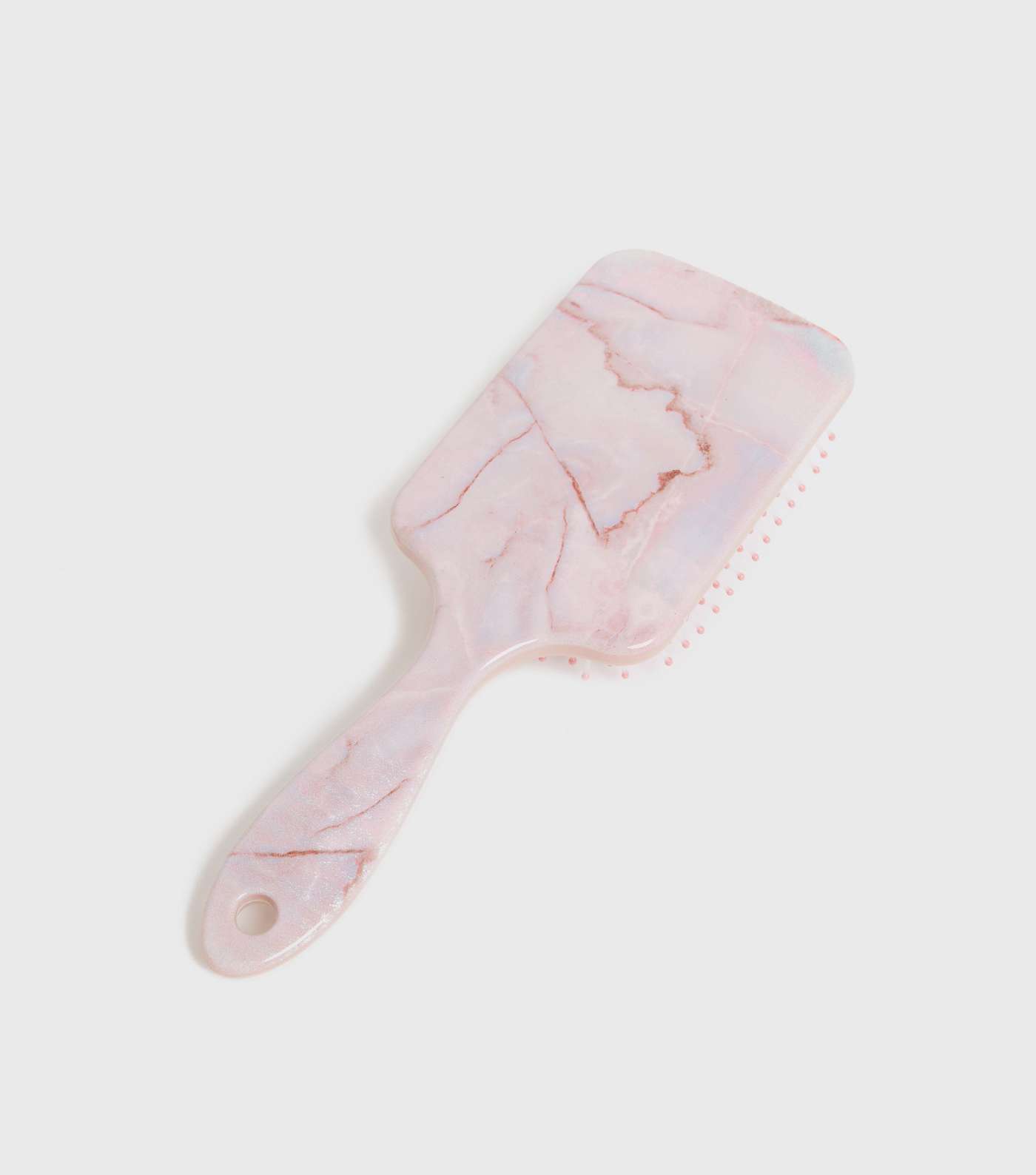 Pink Agate Effect Paddle Hair Brush Image 2