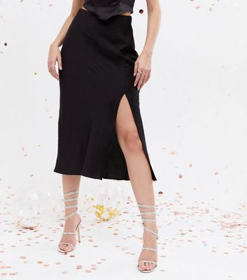 black split skirt