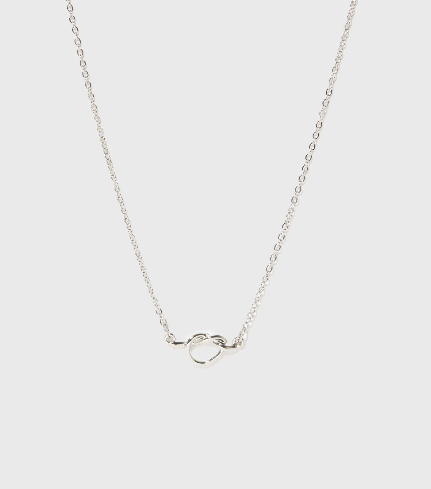 Silver Friendship Knot Pendant Necklace Image 2