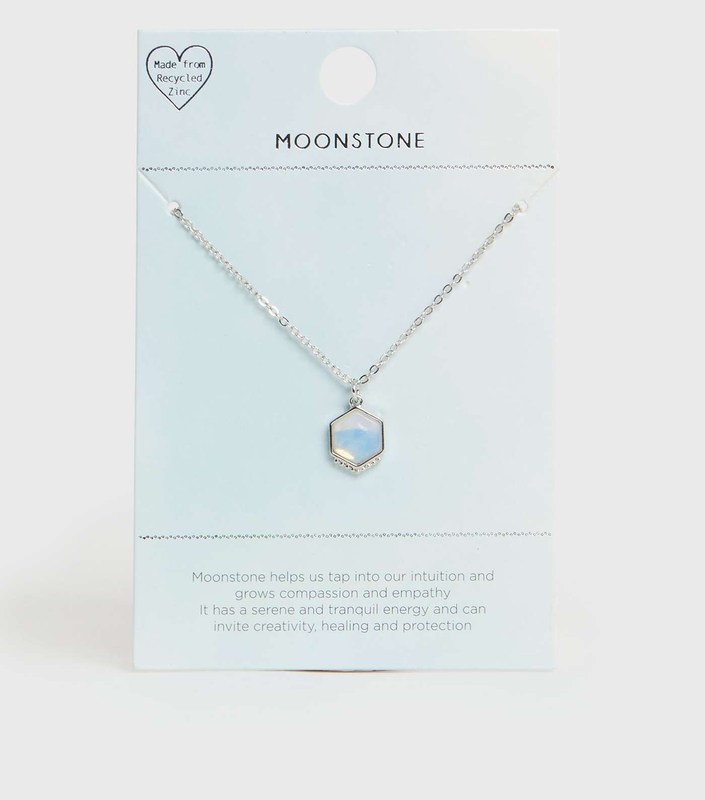 Silver Semi Precious Moonstone Pendant Necklace