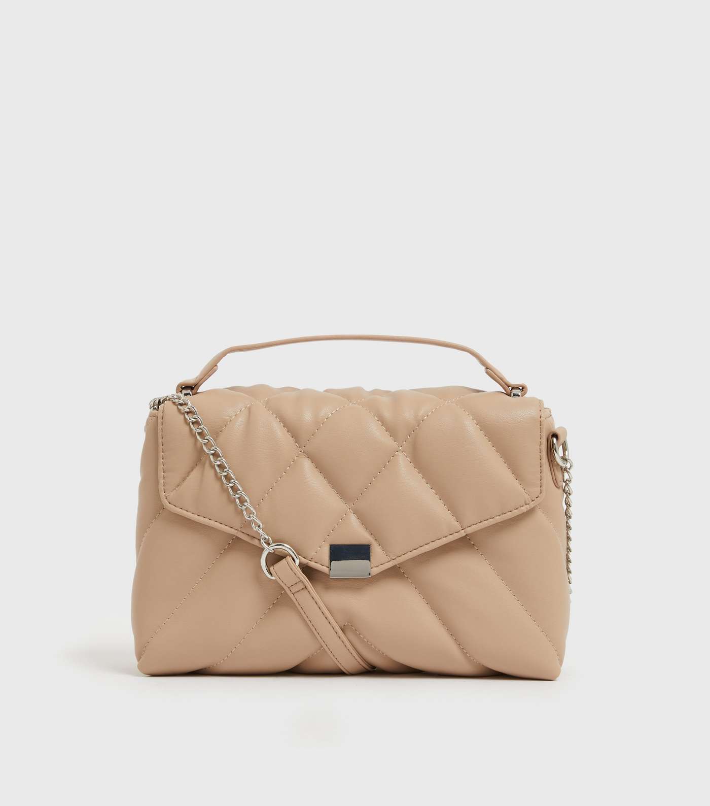 Camel Quilted Cross Body Bag