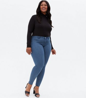 ONLY Curves Blue Up Jeans | New