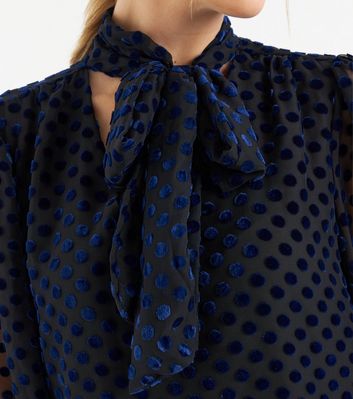 Zibi London Black Velvet Spot Tie 
